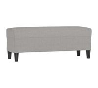 vidaXL Banc ottoman rembourré 100x35x41 cm tissu gris clair