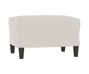 vidaXL Banc Ottoman Banquette Rembourré Banc de Lit Banc d'Entrée Chambre à Coucher Salon Couloir Intérieur Crème 70x35x41 cm Velours