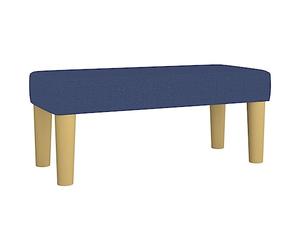 vidaXL Banc Ottoman Banquette Rembourré Banc de Lit Banc d'Entrée Chambre à Coucher Salon Couloir Intérieur Bleu 70x30x30 cm Tissu