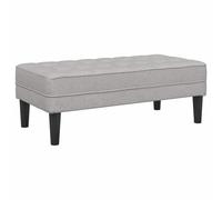vidaXL Banc Ottoman Gris Nuage 113cm x 57 pour Salon & Hall. Tissu résistant aux Taches. Confort d'assise jusqu'à 110kg. Montage Facile. Meubles d'intérieur minimalistes et contemporains.