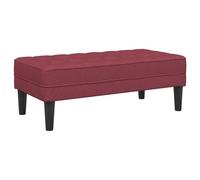 vidaXL Banc Ottoman Rouge Vin 113cm X 57 pour Salon & Chambre avec Tissu Anti-Taches. Confort assuré avec Une capacité de 110kg. Montage Super Simple. Mobilier d'intérieur Minimaliste et stylé.