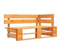 vidaXL Banc Palette d'angle de Jardin Marron Miel Sofa Canapé Extérieur Bois