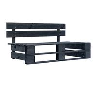 vidaXL Banc palette de jardin Bois Noir