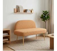 vidaXL Banc rembourré avec dossier Beige 110 x 60 x 76 cm Bouclé 42040775