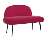 vidaXL Banc rembourré avec Dossier Bordeaux 110 x 60 x 76 cm Velours