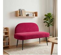 vidaXL Banc rembourré avec dossier Bordeaux 110 x 60 x 76 cm Velours 42040790