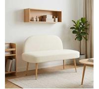 vidaXL Banc rembourré avec dossier Crème 110 x 60 x 76 cm 42040778