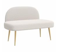 vidaXL Banc rembourré avec Dossier Crème 110 x 60 x 76 cm Bouclé