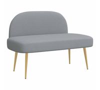 vidaXL Banc rembourré avec dossier Gris clair 110 x 60 x 76 cm