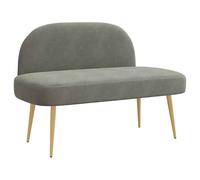 vidaXL Banc rembourré avec Dossier Gris Clair 110 x 60 x 76 cm, Banc Moderne rembourré, Solution Assise Confortable, Meuble intérieur Polyvalent, Design de Pieds effilés