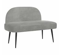 vidaXL Banc rembourré avec Dossier Gris Clair 110 x 60 x 76 cm Velours