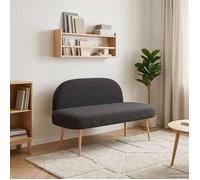 vidaXL Banc rembourré avec dossier Noir 110 x 60 x 76 cm Bouclé 42040774