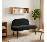 vidaXL Banc rembourré avec dossier Noir 110 x 60 x 76 cm Velours 42040791
