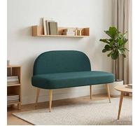 vidaXL Banc rembourré avec dossier Vert foncé 110 x 60 x 76 cm 42040761