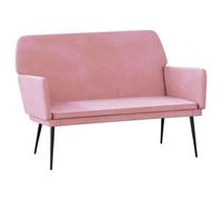 vidaXL Banc Rose 108x79x79 cm Velours