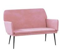 vidaXL Banc Rose 108x79x79 cm Velours Rose G