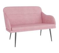 vidaXL Banc Rose 110x76x80 cm Velours