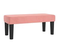 vidaXL Banc ottoman rembourré Velours Rose 70x30x30 cm