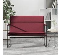 vidaXL Banc Rouge bordeaux 100x64x80 cm Tissu Rouge G