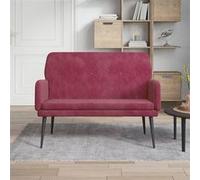 Vidaxl Banc Rouge Bordeaux 108x79x79 Cm Velours Rouge