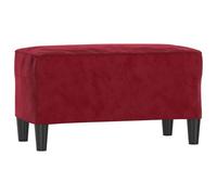 vidaXL Banc Rouge bordeaux 70x35x41 cm Velours
