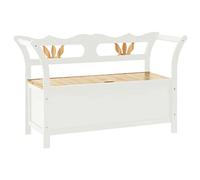 Vidaxl Banc Blanc 107x45x75,5 Cm Bois De Sapin Solide