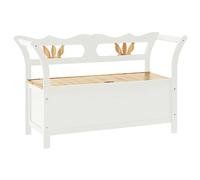 vidaXL Banc Blanc 107x45x75,5 cm Bois de sapin solide 351774