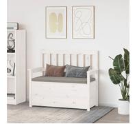 vidaXL Banc Siège de Salon Banc d'Entrée Banc de Rangement Meuble de Salle de Séjour Maison Intérieur Blanc 112,5x51,5x96,5 823560