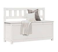 vidaXL Banc Siège de Salon Banc d'Entrée Banc de Rangement Meuble de Salle de Séjour Maison Intérieur Blanc 110x41x76,5 cm 823555