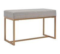 Banc 80 Cm Gris Velours Gris