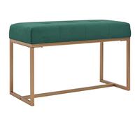 vidaXL Banc Tabouret Siège Banquette Pouf Bout de Lit Bout de Canapé Chambre à Coucher Salon Salle de Séjour Intérieure Maison 80 cm Vert Velours