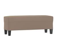 vidaXL Banc Ottoman Banquette Rembourré Banc de Lit Banc d'Entrée Chambre à Coucher Salon Couloir Intérieur Taupe 100x35x41 cm Tissu Microfibre Taupe G