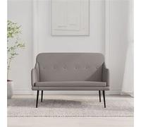 vidaXL Banc Taupe 110x76x80 cm Tissu Taupe G