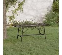 vidaXL Banc tour d'arbre 110 cm Noir Acier 318827 Noir G
