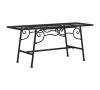 Vidaxl Banc Tour D'arbre 110 Cm Noir Acier Noir