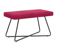 vidaXL Banc Uni Bordeaux 80 x 40 x 45 cm Velours, Banc Moderne, Assise d'intérieur Polyvalente, Style Tendance, Design Simple, Salon, Salle à Manger, Chambre