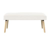 vidaXL banc Uni Crème 110 x 40 x 46 cm Bouclé