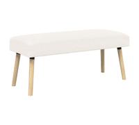 vidaXL Banc Uni Crème 110 x 40 x 46 cm Bouclé, Banc Moderne, Meuble rectangulaire, Assise stylée pour Salon, Salle à Manger, Couloir et Chambre