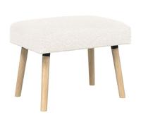 vidaXL Banc Uni Crème 60 x 40 x 45 cm Bouclé, Banc Moderne, Meuble rectangulaire, Assise stylée pour Salon, Salle à Manger, Couloir et Chambre