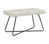 vidaXL Banc Uni Crème 80 x 40 x 45 cm Velours, Banc Moderne, Assise d'intérieur Polyvalente, Style Tendance, Design Simple, Salon, Salle à Manger, Chambre
