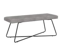 vidaXL Banc Uni Gris Clair 110 x 40 x 45 cm Velours, Banc Moderne, Assise d'intérieur Polyvalente, Style Tendance, Design Simple, Salon, Salle à Manger, Chambre