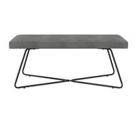 vidaXL banc Uni Gris foncé 110 x 40 x 45 cm Velours