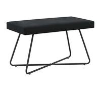 vidaXL Banc Uni Noir 80 x 40 x 45 cm Velours, Banc Moderne, Assise d'intérieur Polyvalente, Style Tendance, Design Simple, Salon, Salle à Manger, Chambre