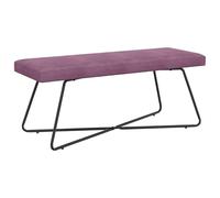 vidaXL Banc Uni Pourpre 110 x 40 x 45 cm Velours, Banc Moderne, Assise d'intérieur Polyvalente, Style Tendance, Design Simple, Salon, Salle à Manger, Chambre