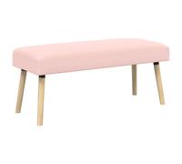 vidaXL Banc Uni Rose 110 x 40 x 46 cm Bouclé, Banc Moderne, Meuble rectangulaire, Assise stylée pour Salon, Salle à Manger, Couloir et Chambre