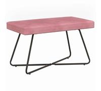 vidaXL Banc Uni Rose 80 x 40 x 45 cm Velours, Banc Moderne, Assise d'intérieur Polyvalente, Style Tendance, Design Simple, Salon, Salle à Manger, Chambre
