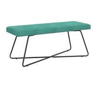 vidaXL Banc Uni Turquoise 110 x 40 x 45 cm Velours, Banc Moderne, Assise d'intérieur Polyvalente, Style Tendance, Design Simple, Salon, Salle à Manger, Chambre