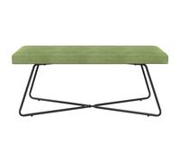 vidaXL banc Uni Vert clair 110 x 40 x 45 cm Velours