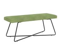vidaXL Banc Uni Vert Clair 110 x 40 x 45 cm Velours, Banc Moderne, Assise d'intérieur Polyvalente, Style Tendance, Design Simple, Salon, Salle à Manger, Chambre