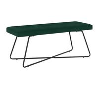 vidaXL Banc Uni Vert foncé 110 x 40 x 45 cm Velours, Banc Moderne, Assise d'intérieur Polyvalente, Style Tendance, Design Simple, Salon, Salle à Manger, Chambre